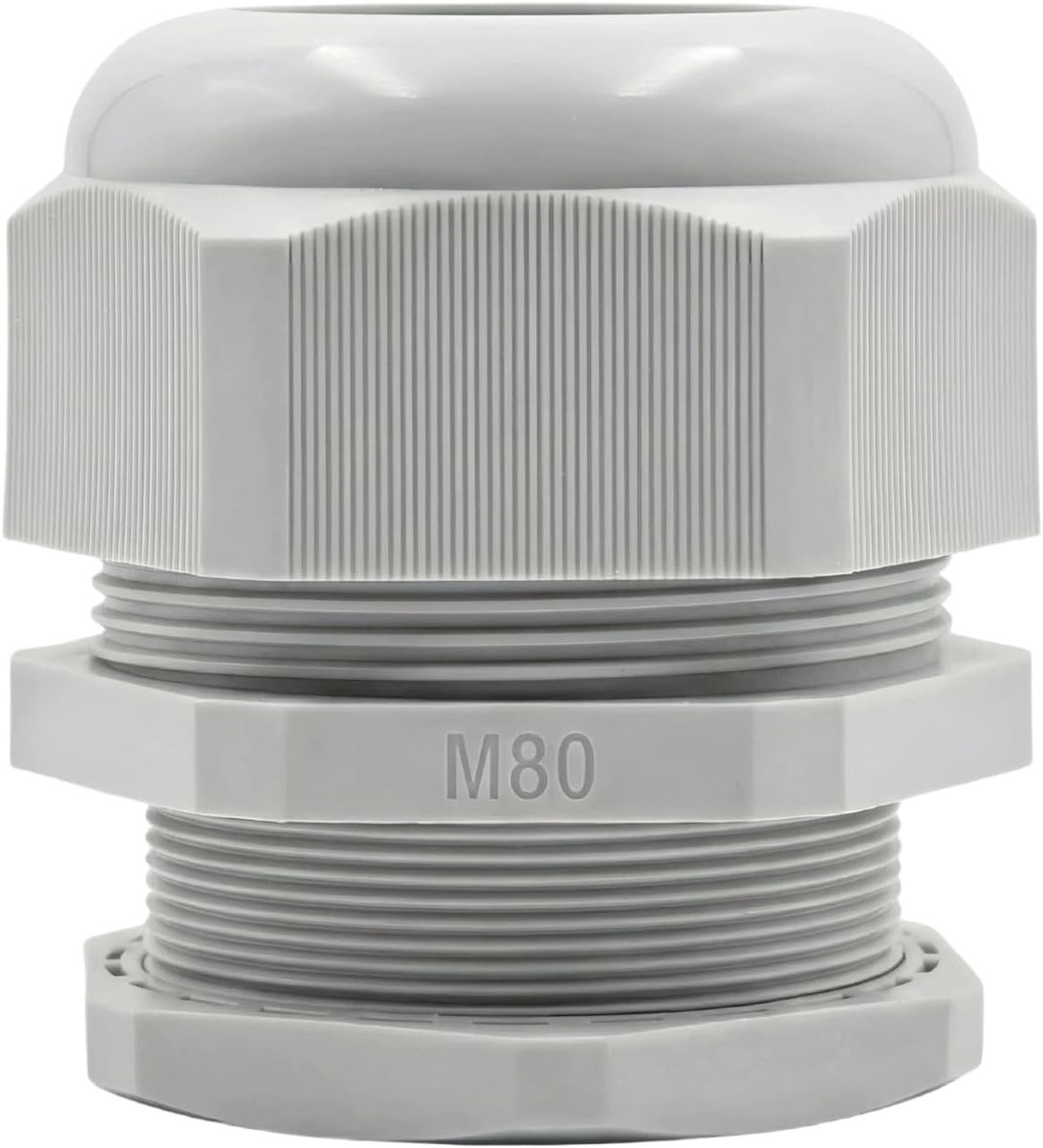 M80, IP68 waterdichte nylon kabeldoorvoer, kabeldoorvoer, stofdicht, zuurbestendig, voor industriële uitrusting, schakelkast, 60-70 mm kabeldiameter