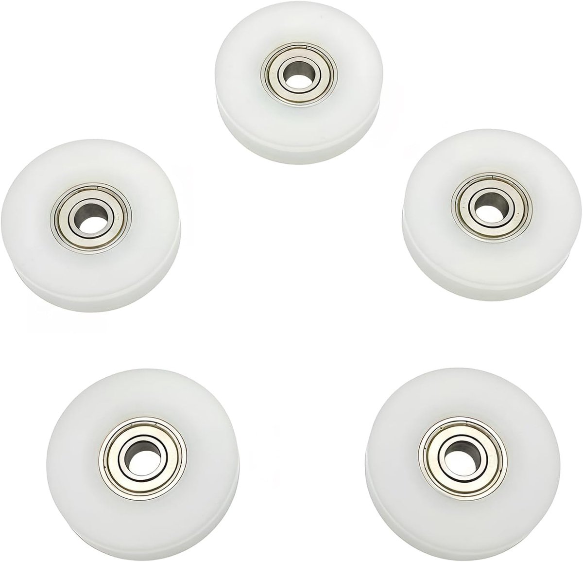 608zz Lager Groove Nylon Kogellagers Pulley Wielen Roller, 5 stks