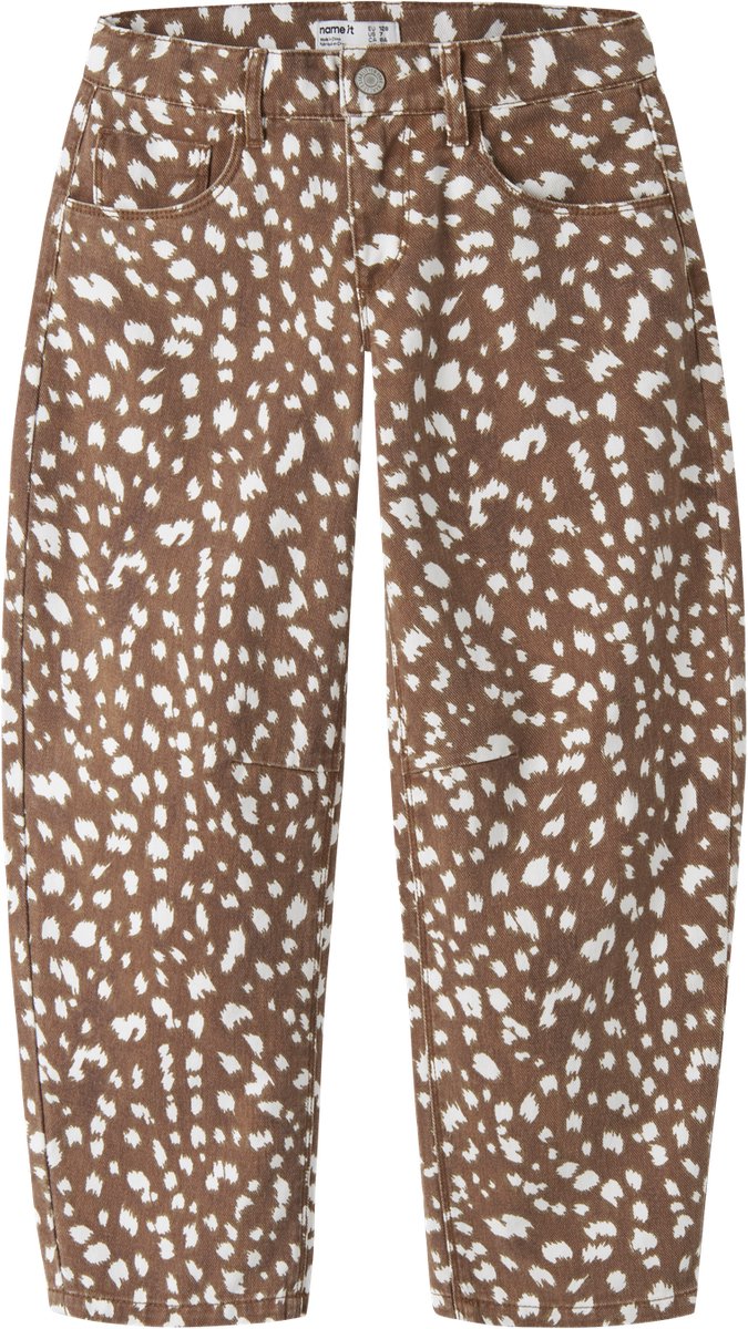 NAME IT KIDS - NKFBELLA LW BARREL DEER PANTS 5550-TD Meisjes Broek