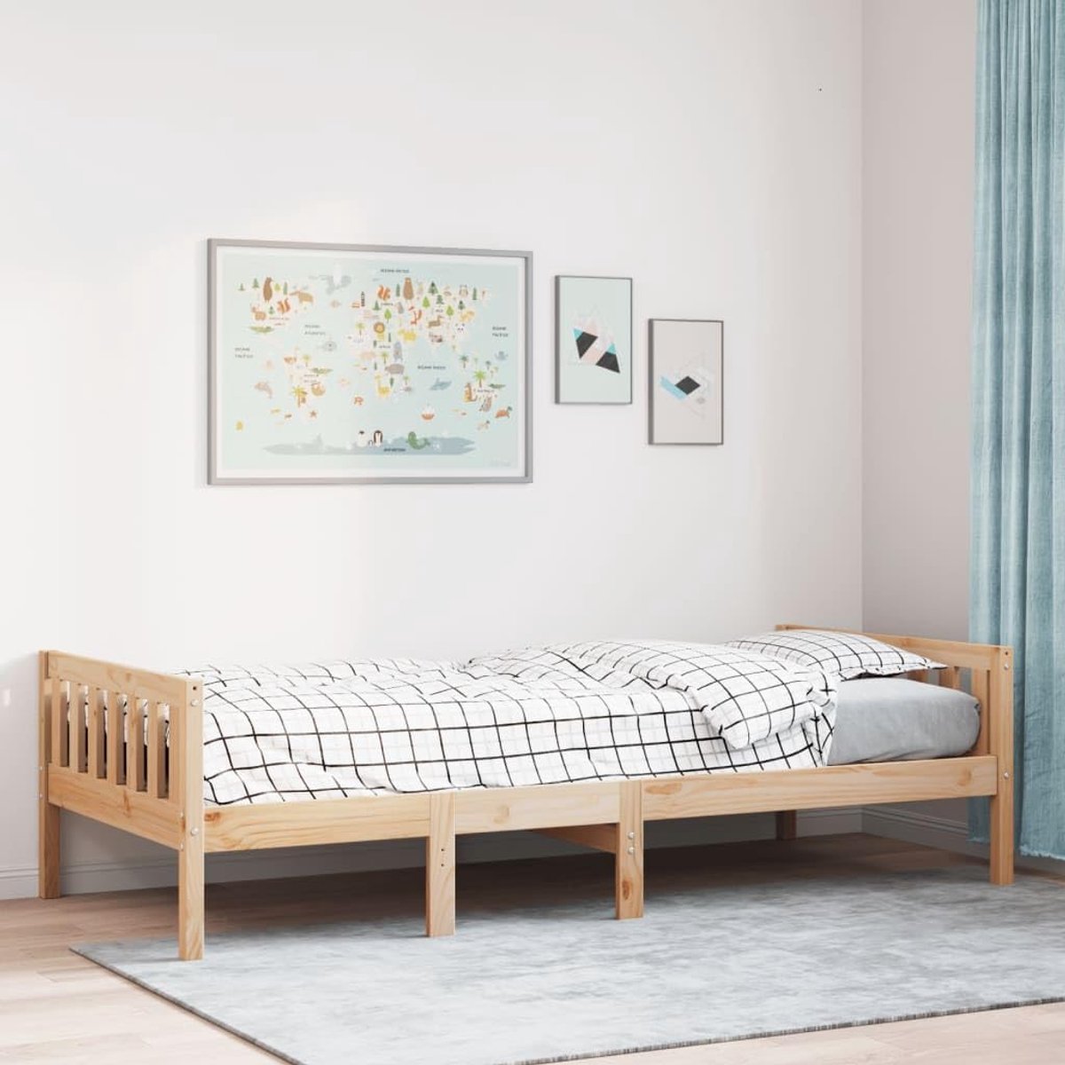 massief grenenhout lattenbodem kinderbed naturel 90x200 cm 19.2