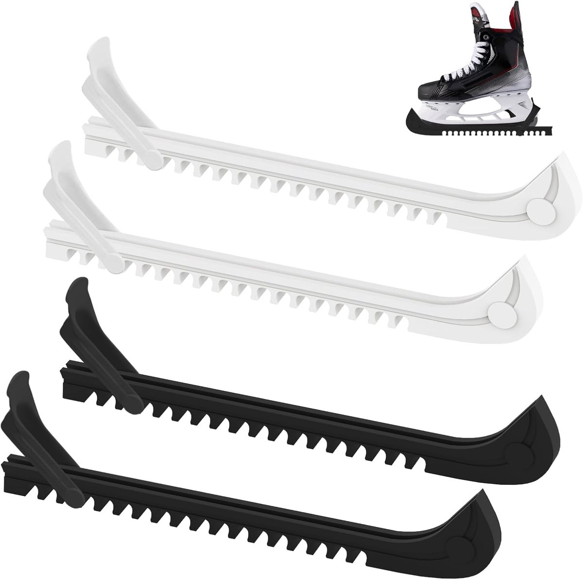 Schaatsbeschermers voor schaatsen, verstelbare schaatsbeschermers voor kunstschaatsen en ijshockey-accessoires, stabiele schaatsbescherming voor kinderen en volwassenen