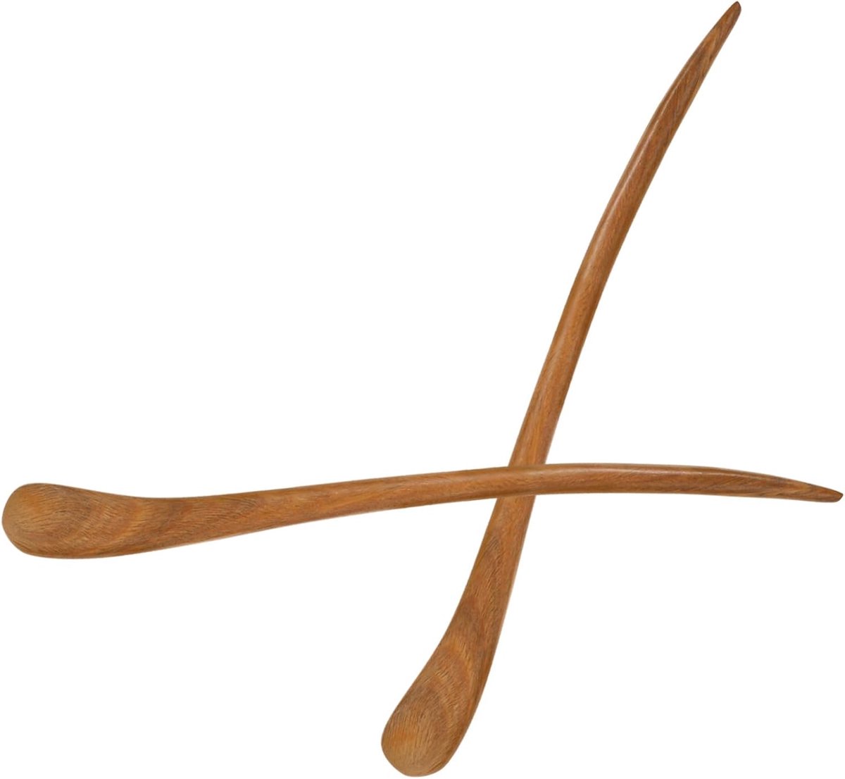 2Stuks Retro Houten Haarspeld van Eenvoudige Haardecoratie voor Vrouwen Vintage Haarstokjes met Patroon voor Casual Feestelijke Gelegenheden