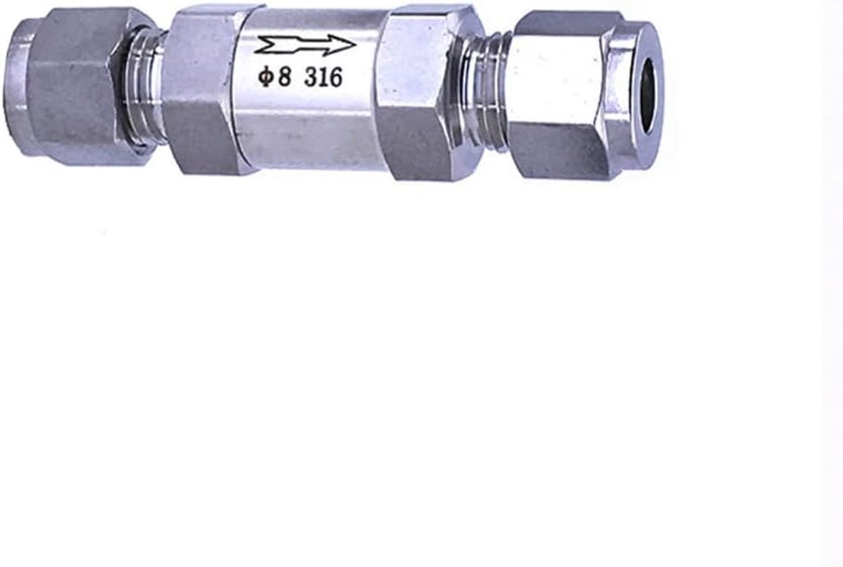 Terugslagkleppen 6 mm 8 mm 10 mm 12 mm, eenrichtingsterugkeer voor vloeistof, gaspijpverbindingen, geen solderen vereist buis