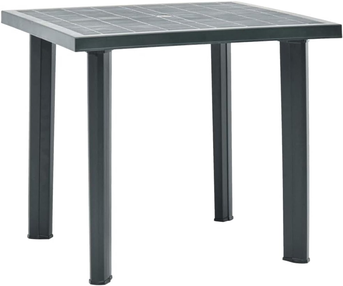 Groen, 80 x 75 x 72 cm, kunststof, loungetafel, patiotafel, balkon, eettafel, buitentafel voor tuinen, terrassen, balkons