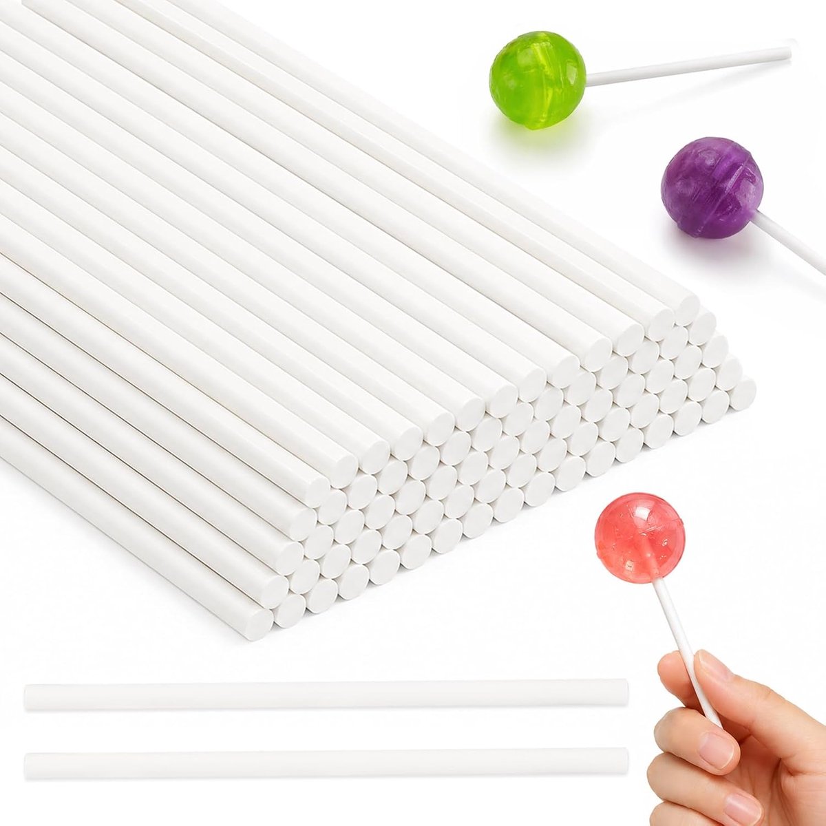 400 stuks cake pop stokjes van papier 10 × 0,35 cm lollystokjes