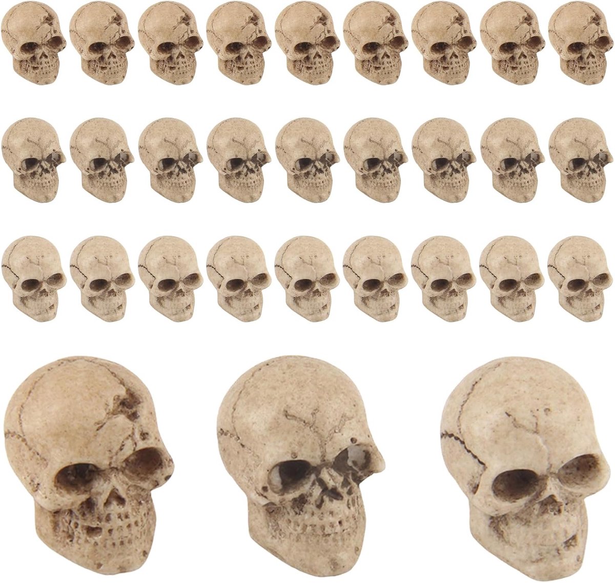 30 stuks schedel Halloween decoraties mini doodskop decoratie 2 cm