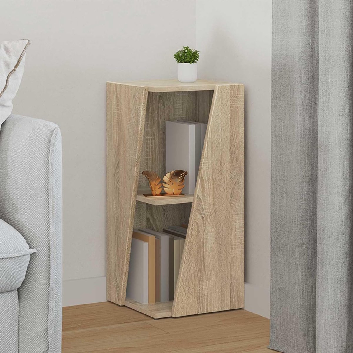 33 x 32 x 70,5 cm houtmateriaal Sonoma eiken staand rek