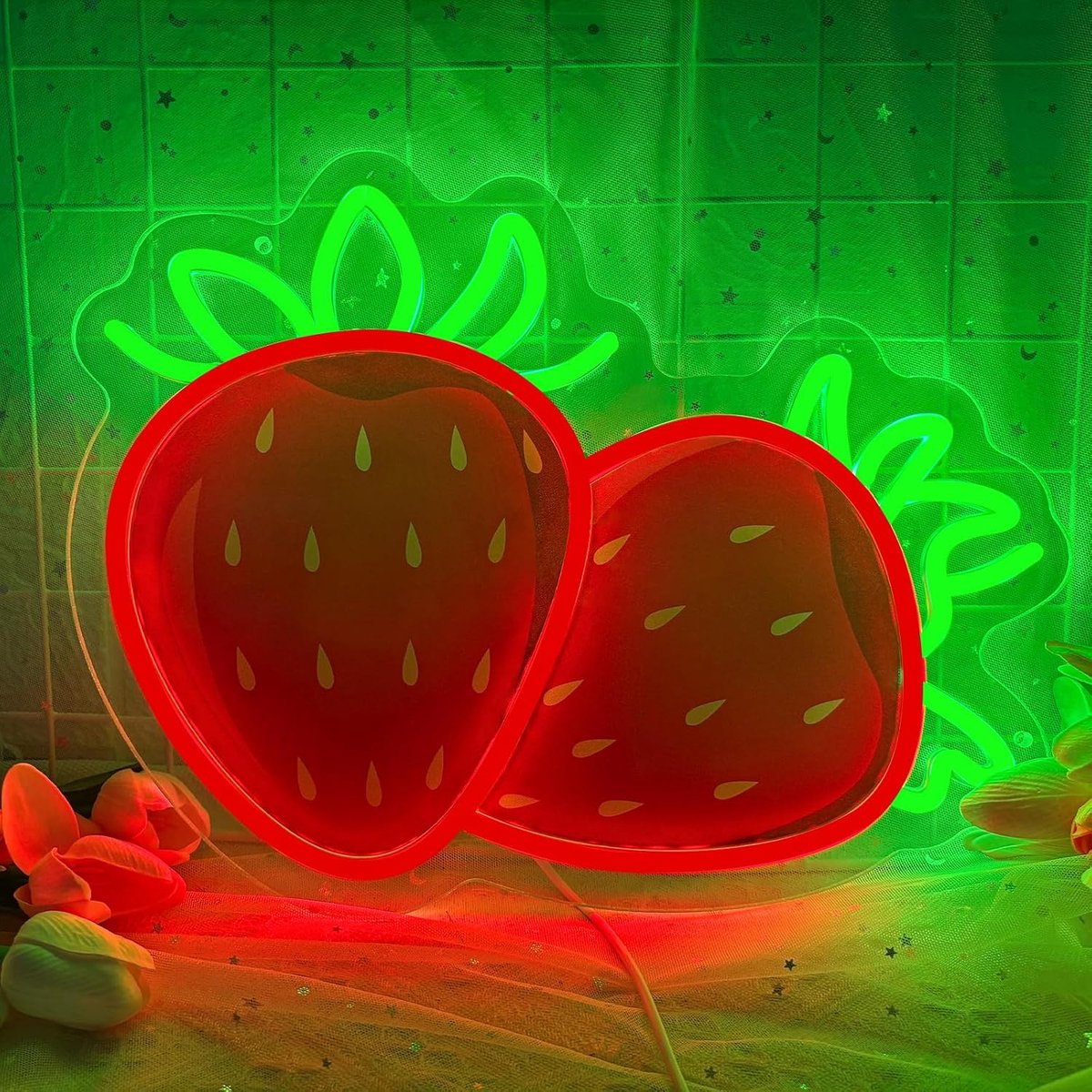 Neonbord Dimbaar Fruit Led Neonlicht voor Wanddecoratie UV Gedrukt