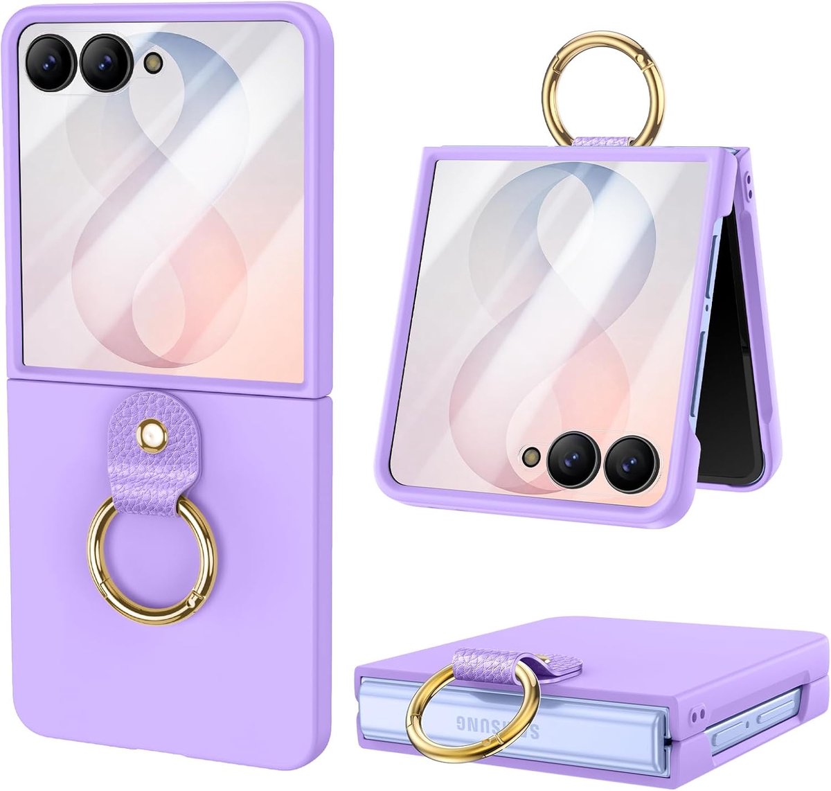Voor Samsung Galaxy Z Flip hoes met, violet
