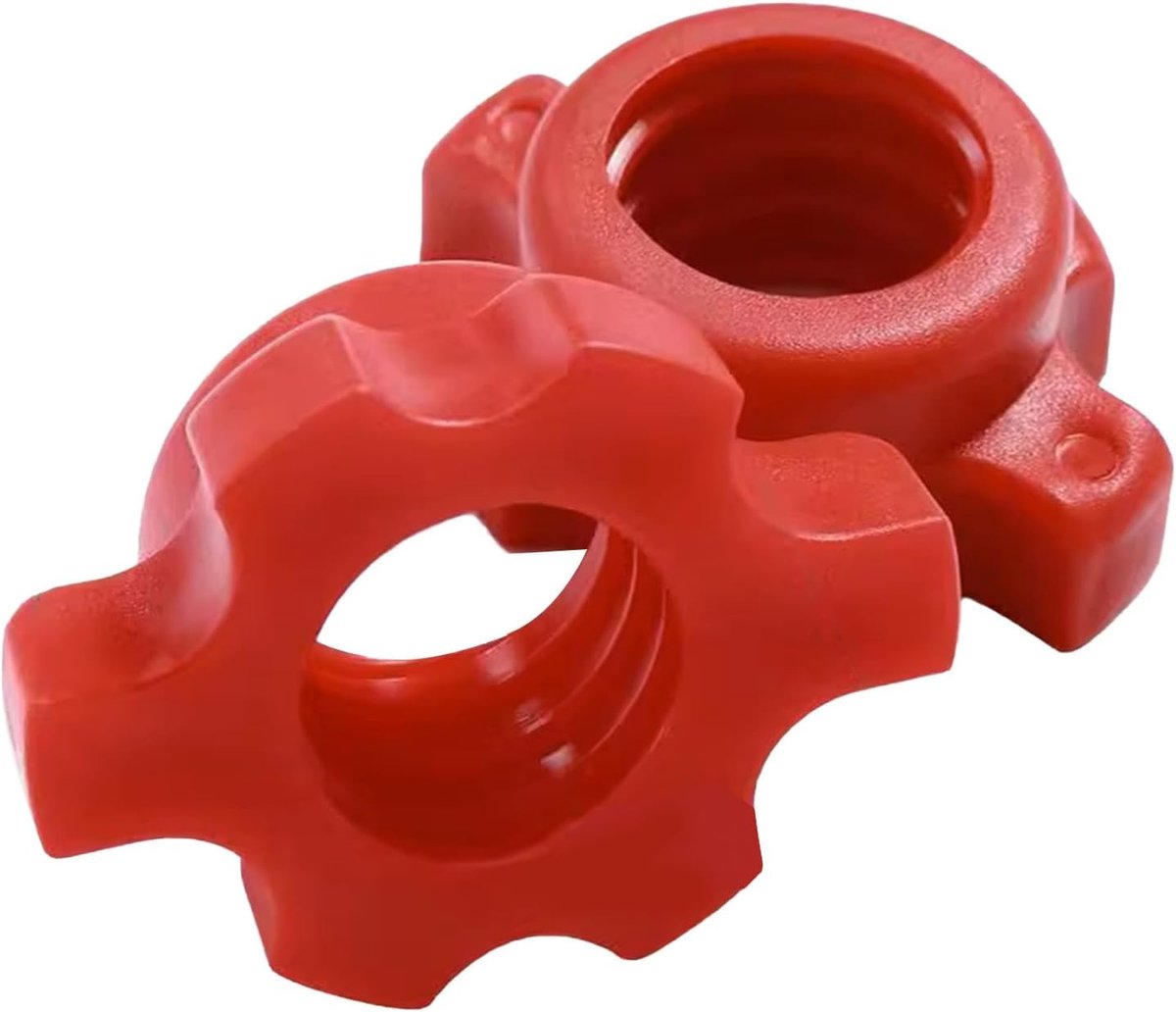 2 Stuks Spinlock Haltermoeren, PVC-materiaal Antislip Stabiele Veilige Haltermoeren Halteraccessoire voor Gewichtheffen Fitness