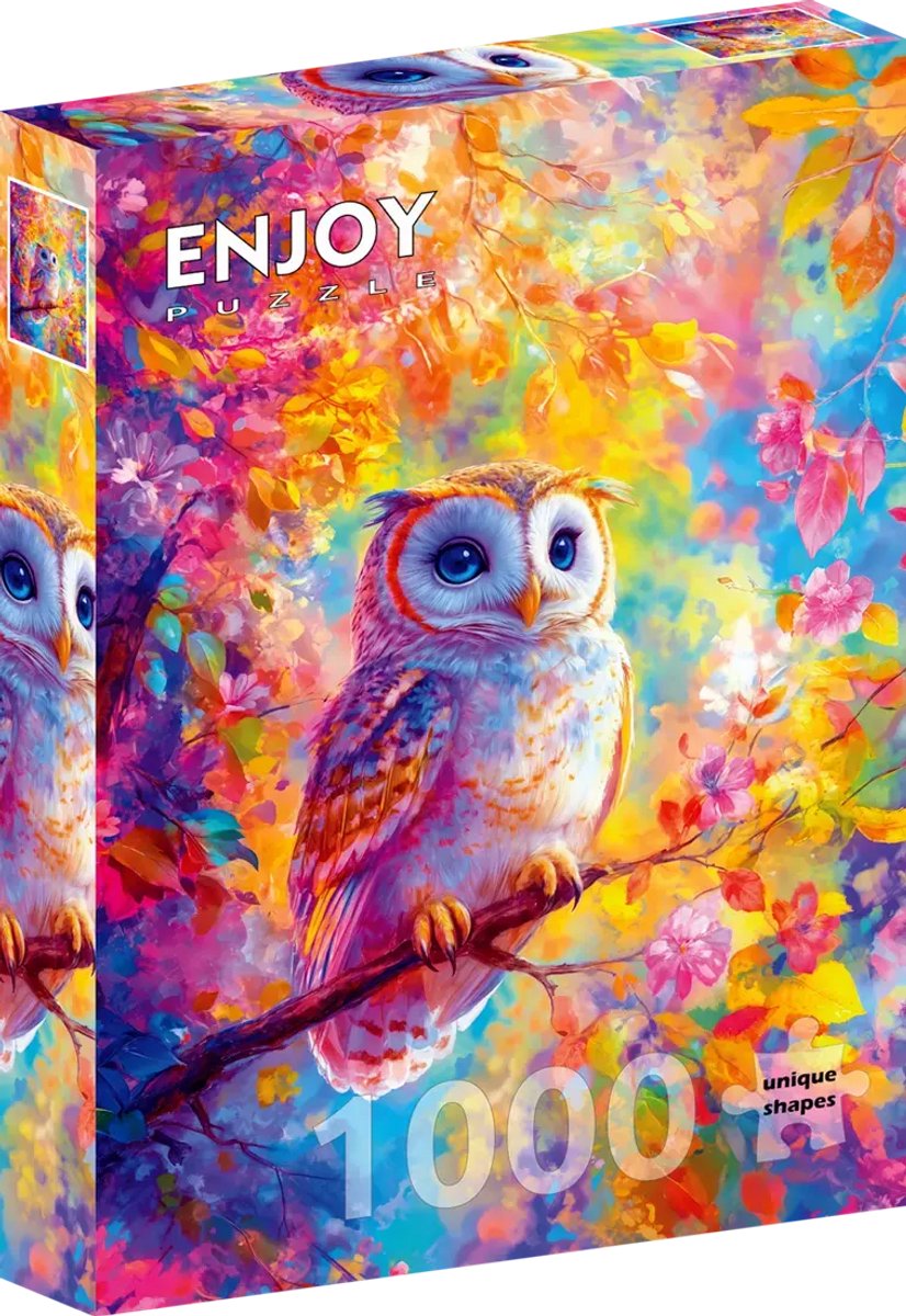 Enjoy Puzzle legpuzzel pastel uil 1000 stukjes - dieren puzzel volwassenen.