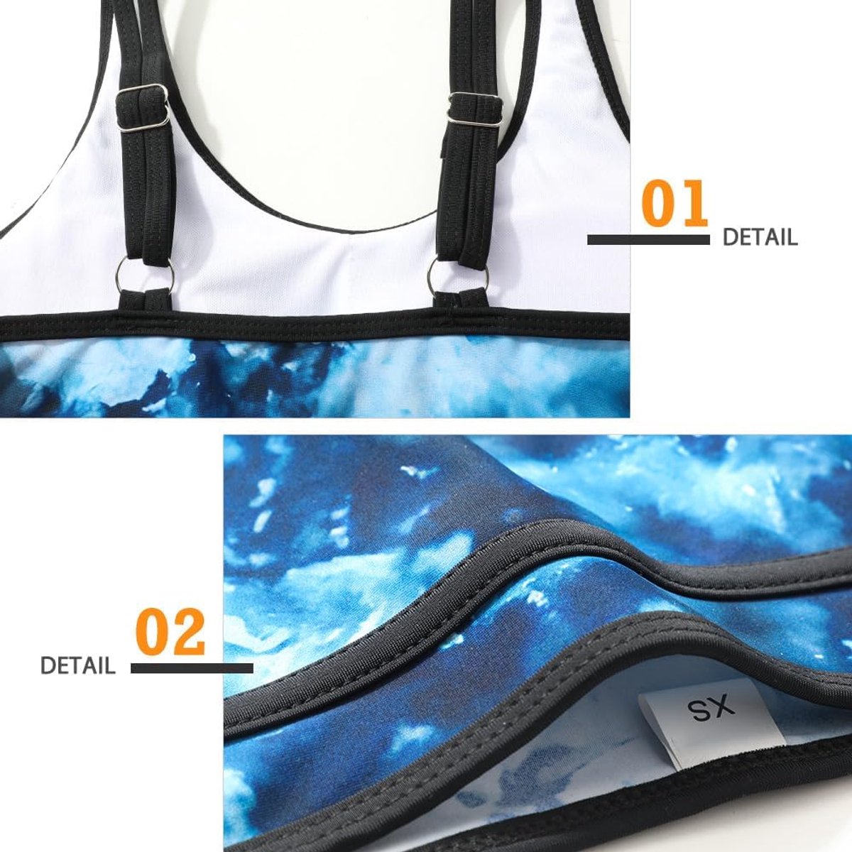 Sets voor dames, bikinitops, hoge taille, buikcontrole, badpakken, hoog uitgesneden damesbadpakken, gevoerde strandkleding