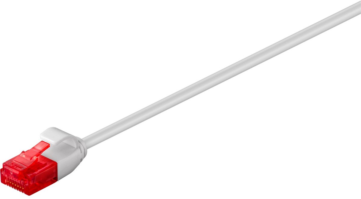 Goobay CAT 6 netwerkkabel slim, U/UTP, grijs, koperen geleider, 15 m