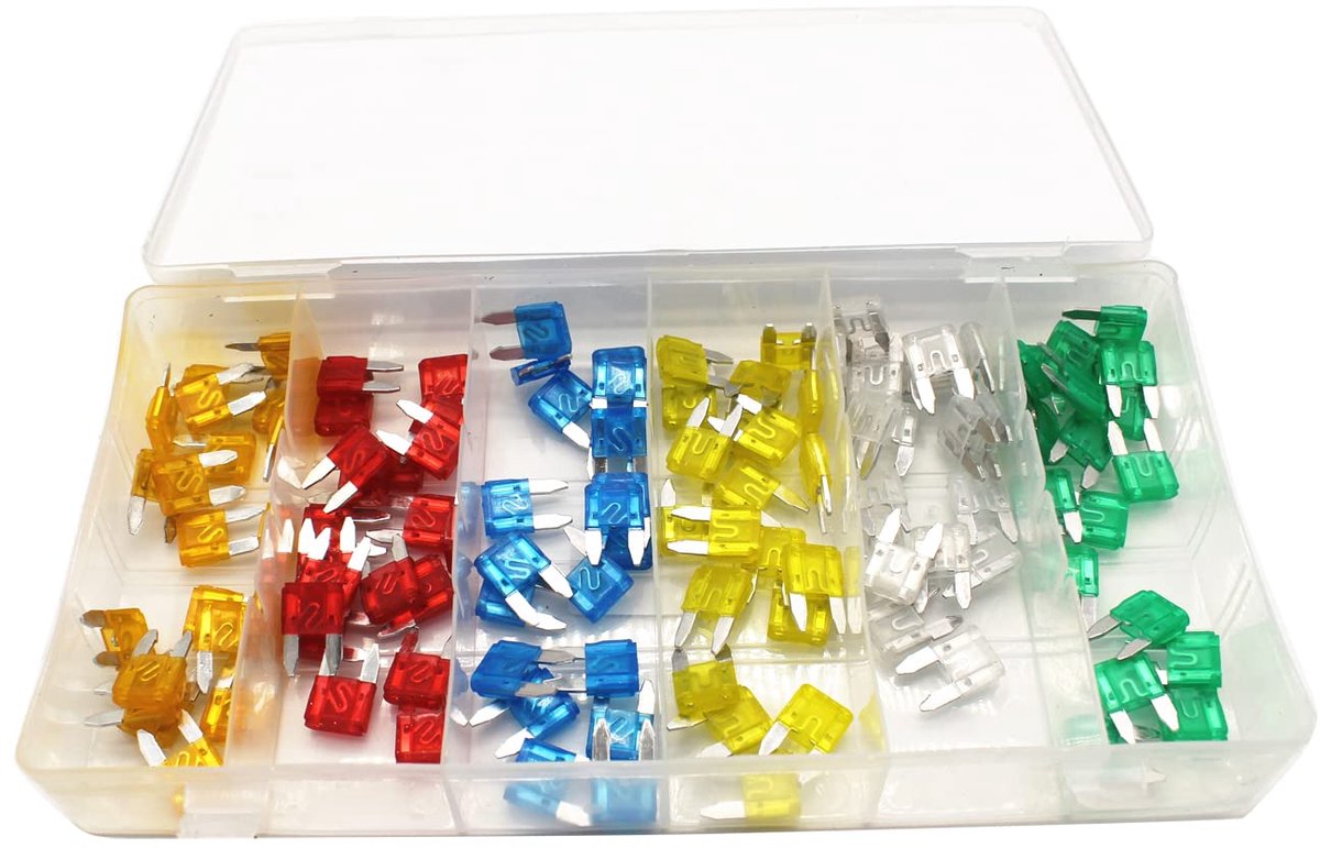 120 stuks mini-ATC autozekeringen, standaard autozekeringenset (5 A, 10 A, 15 A, 20 A, 25 A, 30 A)