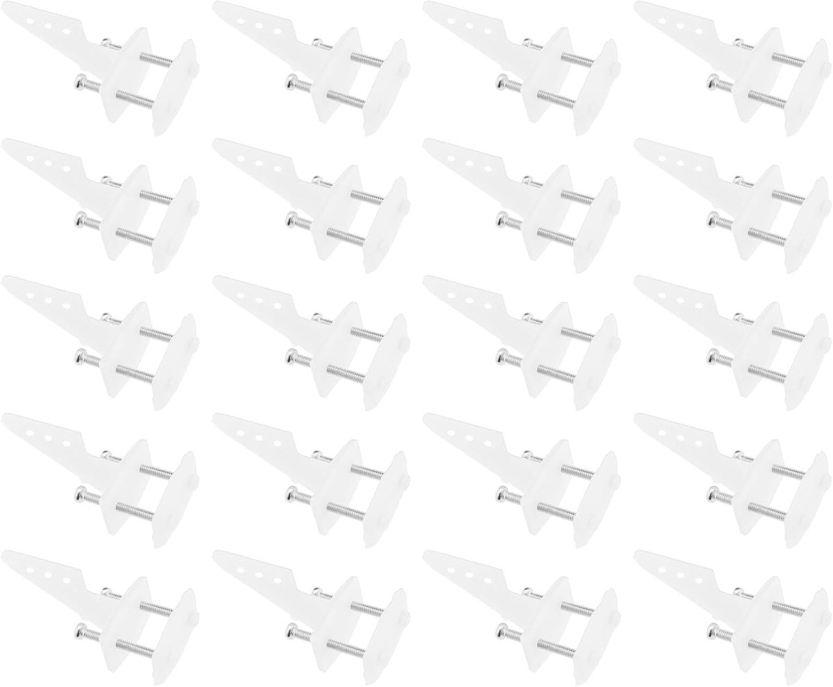 Idea 20 Stks Driehoekige Tuimelaar Vier Gat Standaard Roer Hoek Set Met Schroef Voor Rc Vliegtuig Schuim Vaste Wing Vliegtuigen 26x18x13mm