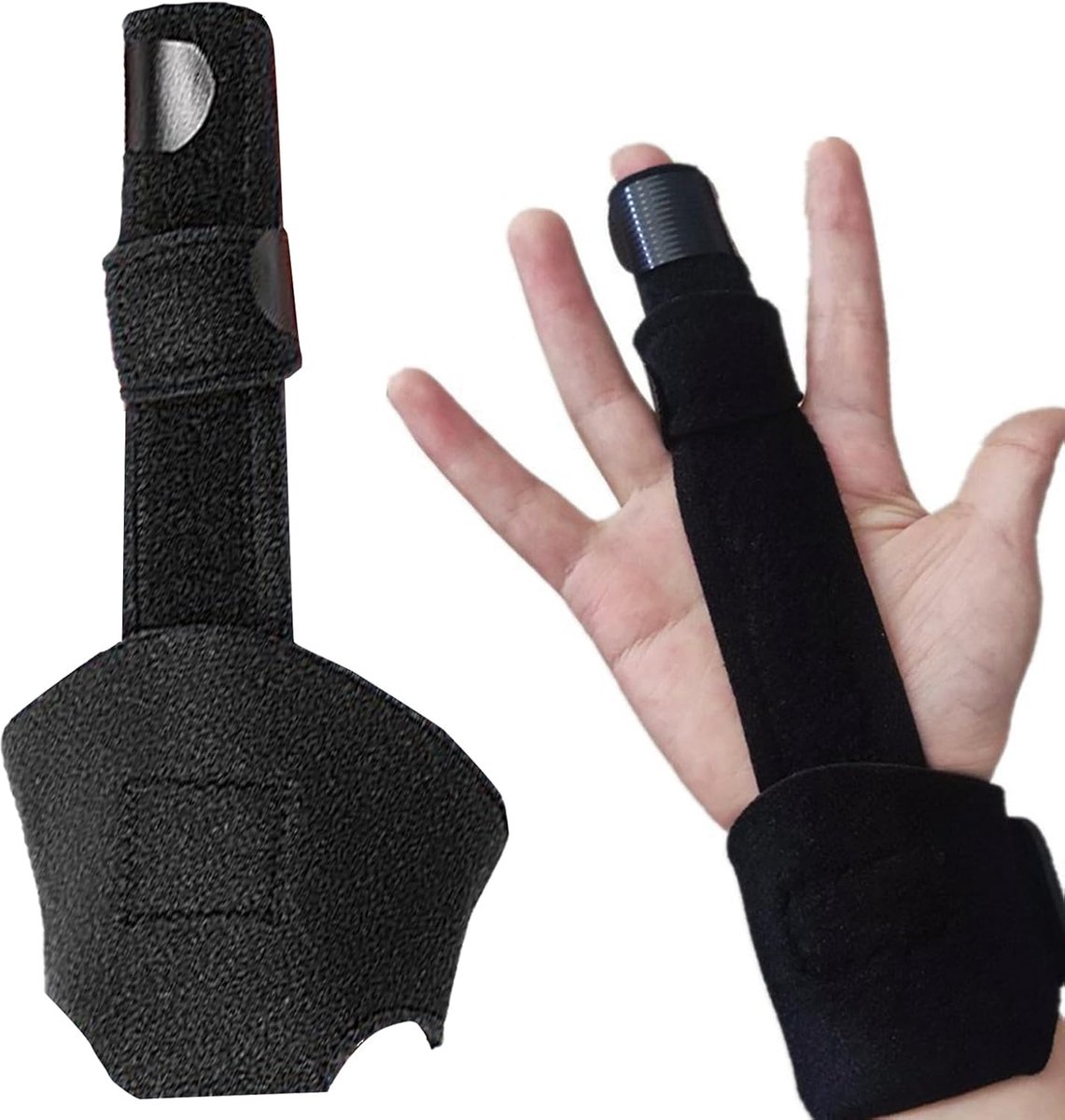 Comfortabele vingerspalk, wijsvinger, spalk, vingersteun met aluminium rail, vingerspalk, middelvinger, vingerspalk voor boxerfractuur, artritis, verstuiking