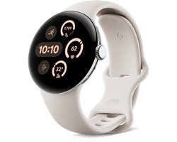 Google Pixel Watch 3 41mm Smartwatch - Zilverkleurig/Porselein - met simkaart ondersteuning