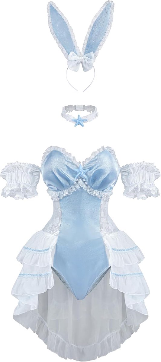 Bunny-kostuum voor vrouwen, Sakurajima Mai, cosplay-kostuum, anime, Senpai Bunny Suit met oren, volwassenen