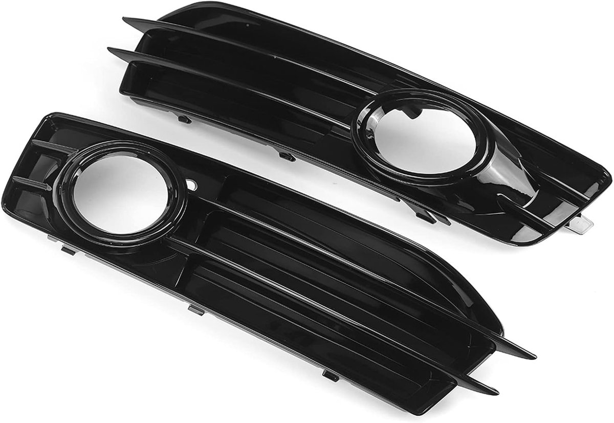 2 Stuks Mistlamp Grille Auto Mistlamp Grill Lamp Cover Grille Grill, for, for A3 8P for S-Lijn, 2009-2012 8P0807682 Voorroosters van auto's(Glossy Black)