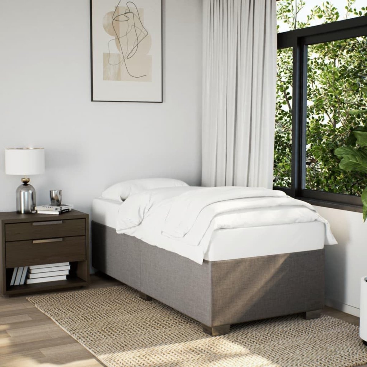 Lattenbodem bedframe Taupe 90x200 cm