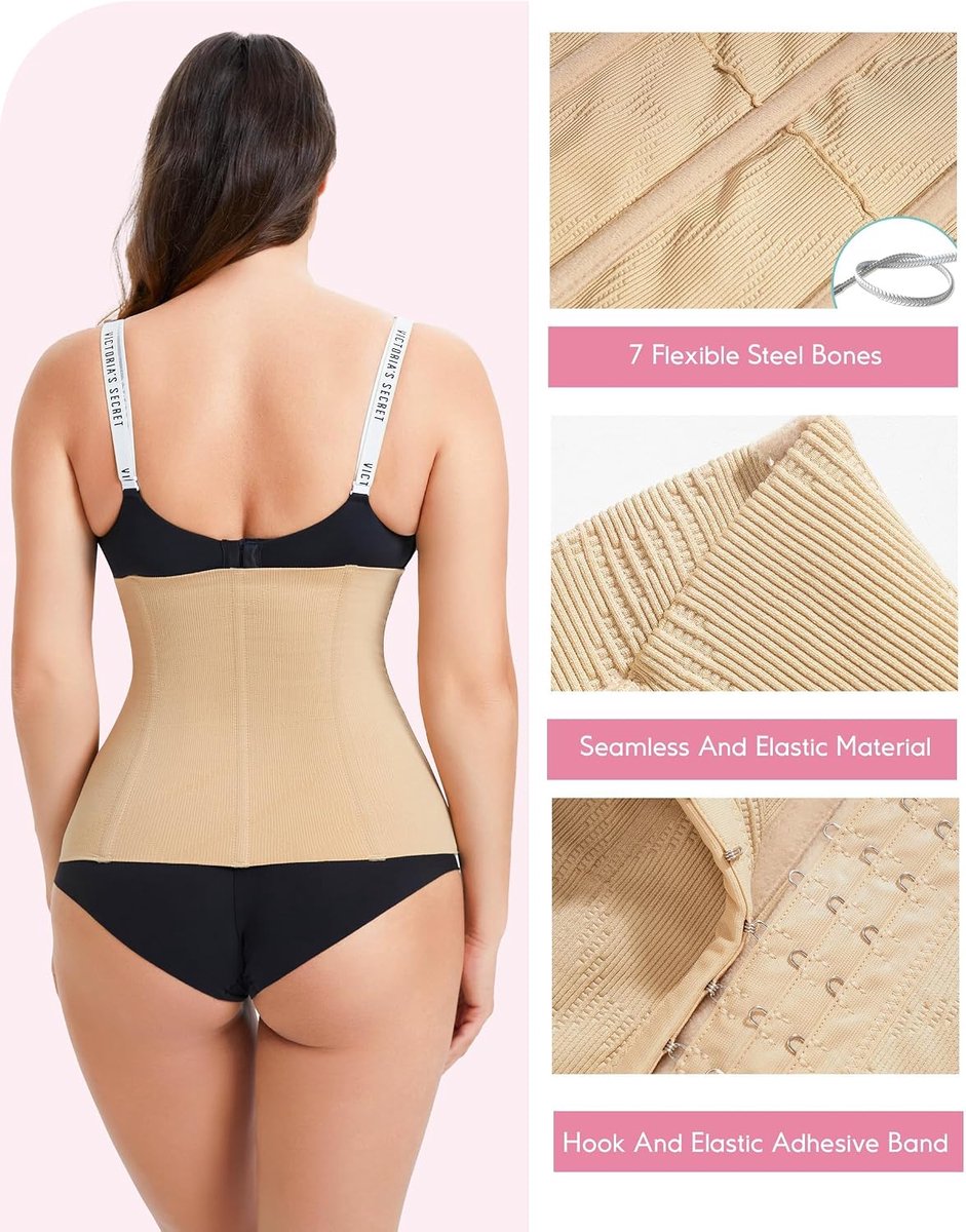 Korset voor dames, tailletrainer, corset, buikweg, sterk vormend korset, taillevormer