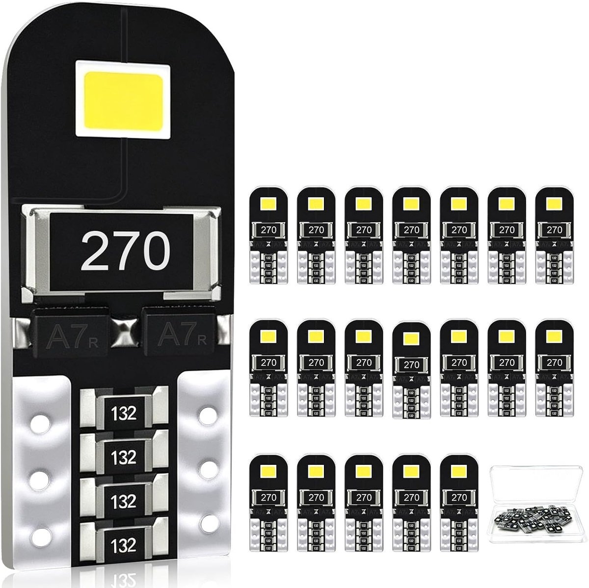 20 stuks led-binnenverlichting auto, 12 V, wit licht voor auto-interieur