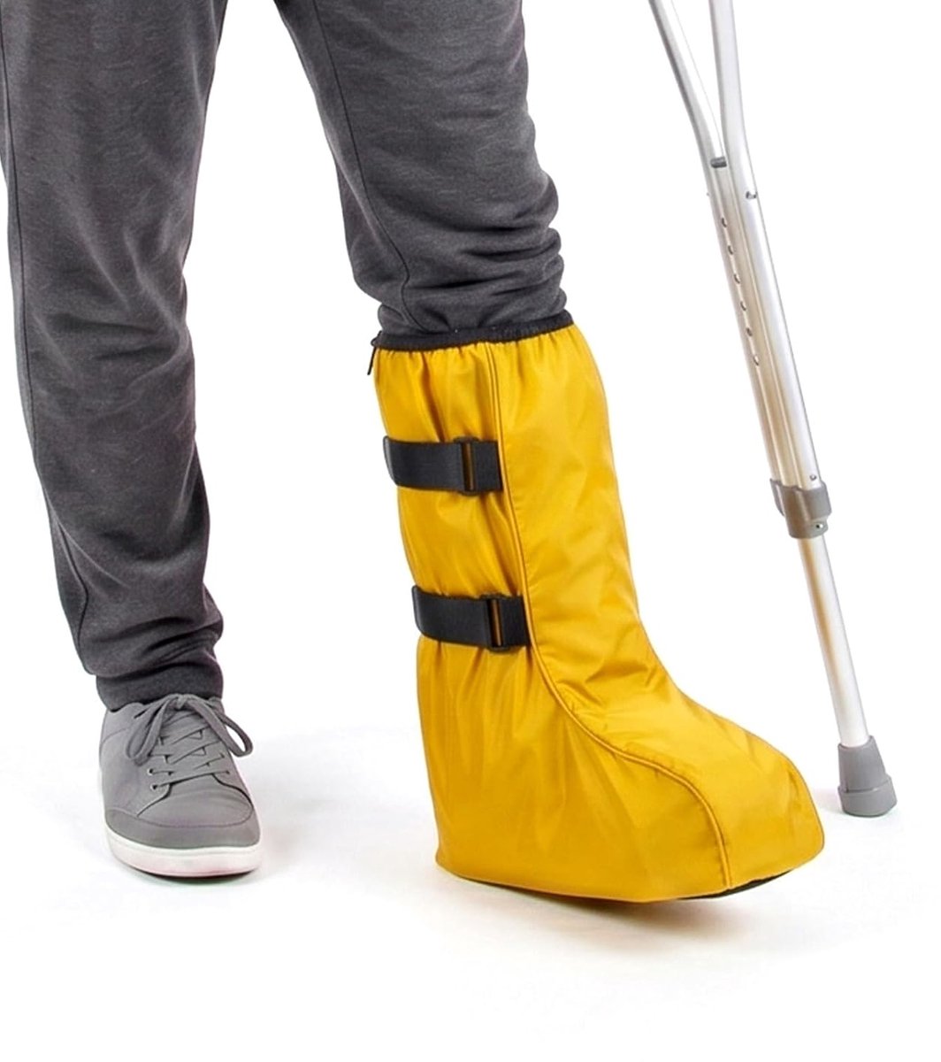 Overschoenen, waterafstotende laarzenhoes voor wandellaarzen en breuklaarzen, antislip hoes voor tapijt en vloeren (geel, M)
