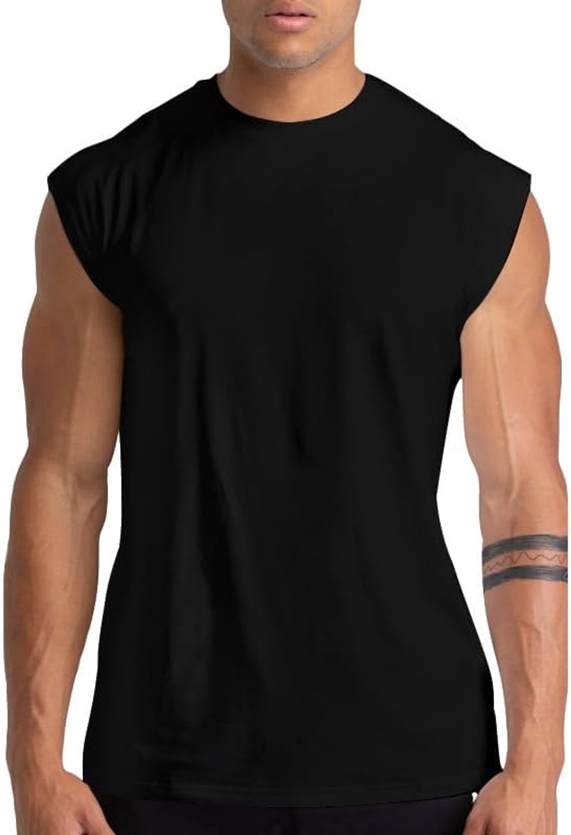 1, 3 of 5 stuks katoenen sportschooltanktops voor heren, mouwloze workoutshirts, atletische spiershirts, geschikt voor training en bodybuilding, sportieve stijl