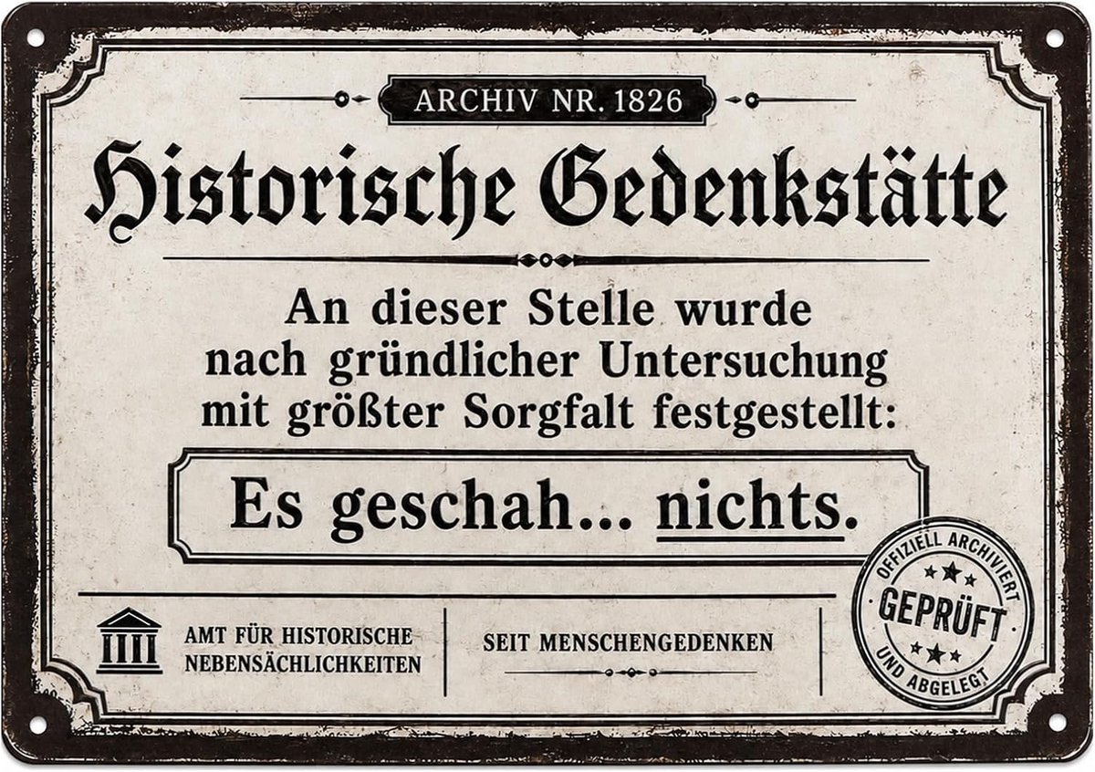 Metalen Borden 20 x 30 cm Poster Vintage Bord