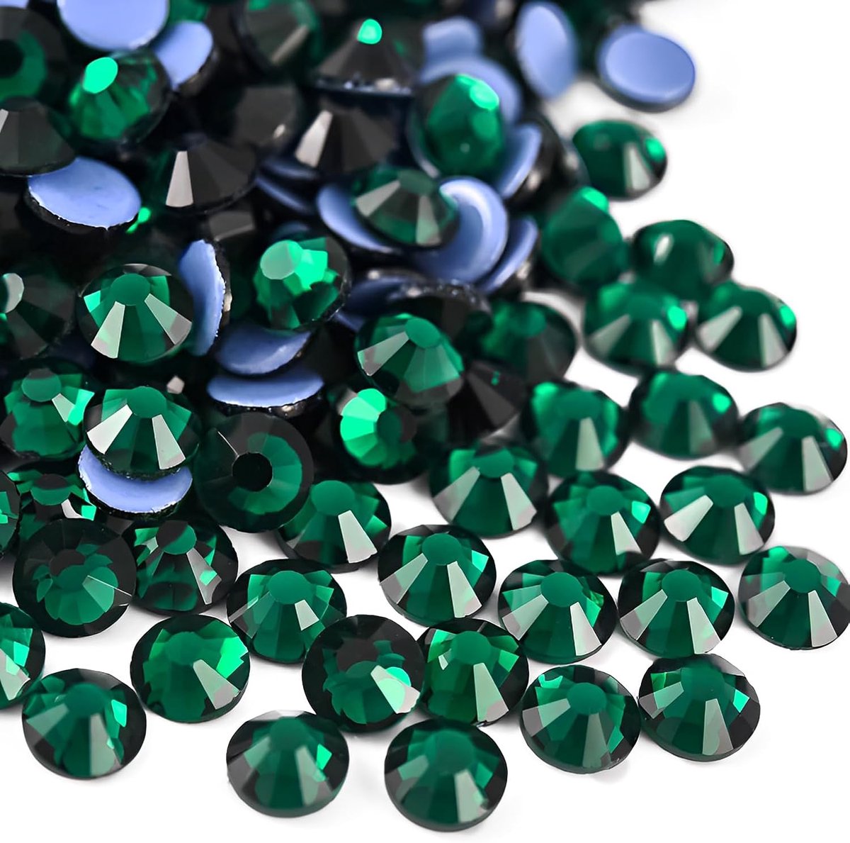 2880 stuks Hotfix Kristal Flatback Strass Glas Diamanten Edelstenen voor Handwerk Kunstambachten Decoraties Kleding Schoenen 3,2 mm SS12 Donker Groen