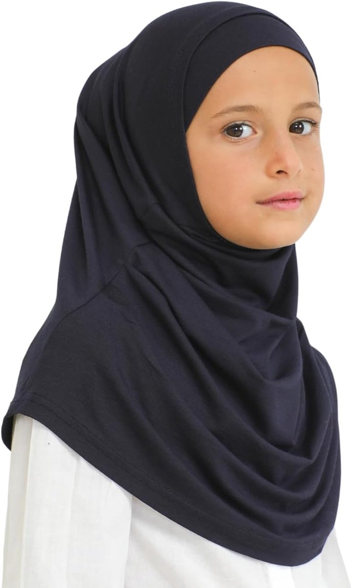 Gemakkelijk te dragen hijab voor meisjes, moslimsjaal voor kinderen, instant hijabs voor vrouwen, viscose kindersjaals voor Ramadan Eid