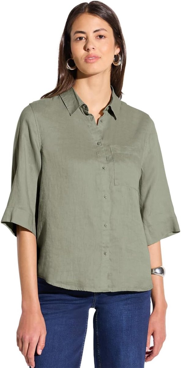 One A345394 dames Linnen hemdblouse