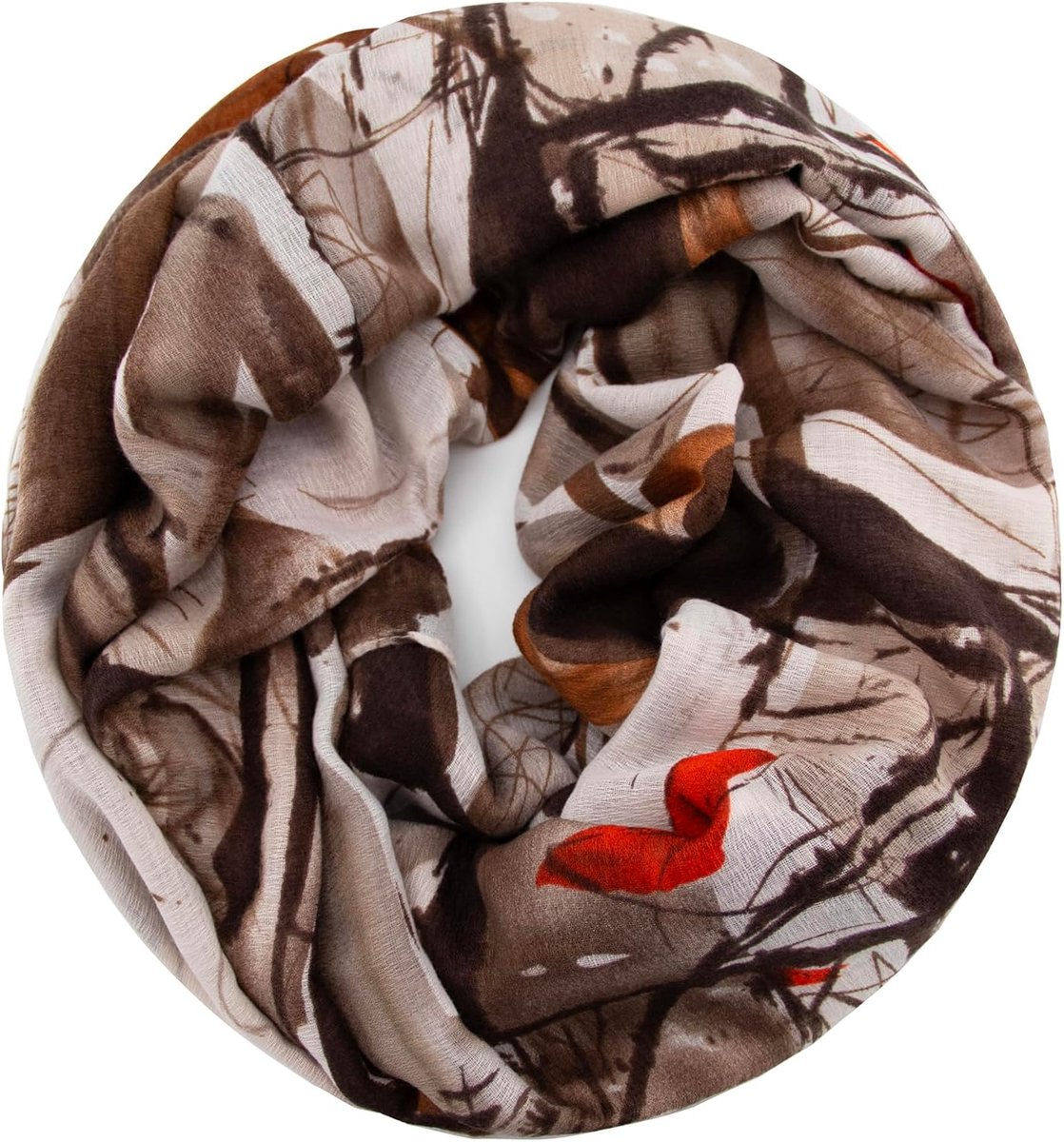 Colsjaal voor dames lichte basic halsdoek ronde sjaal meerkleurig