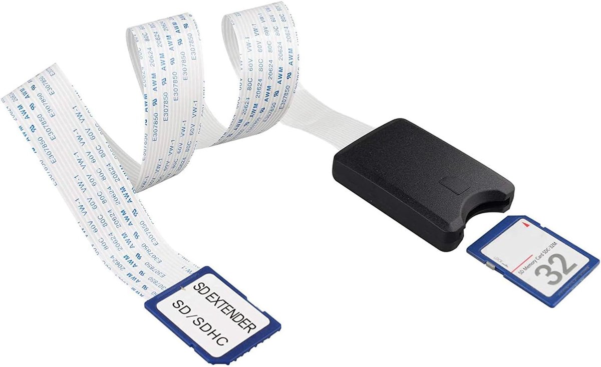 Naar SD Kaart Verlengkabel Standaard SD SDHC Geheugenkaart Kit Mannelijk naar SD Vrouwelijke Zachte Platte FPC Verlengkabel Compatibel met Raspberry Pi GPS DVD LED SDHC SDXC 48cm
