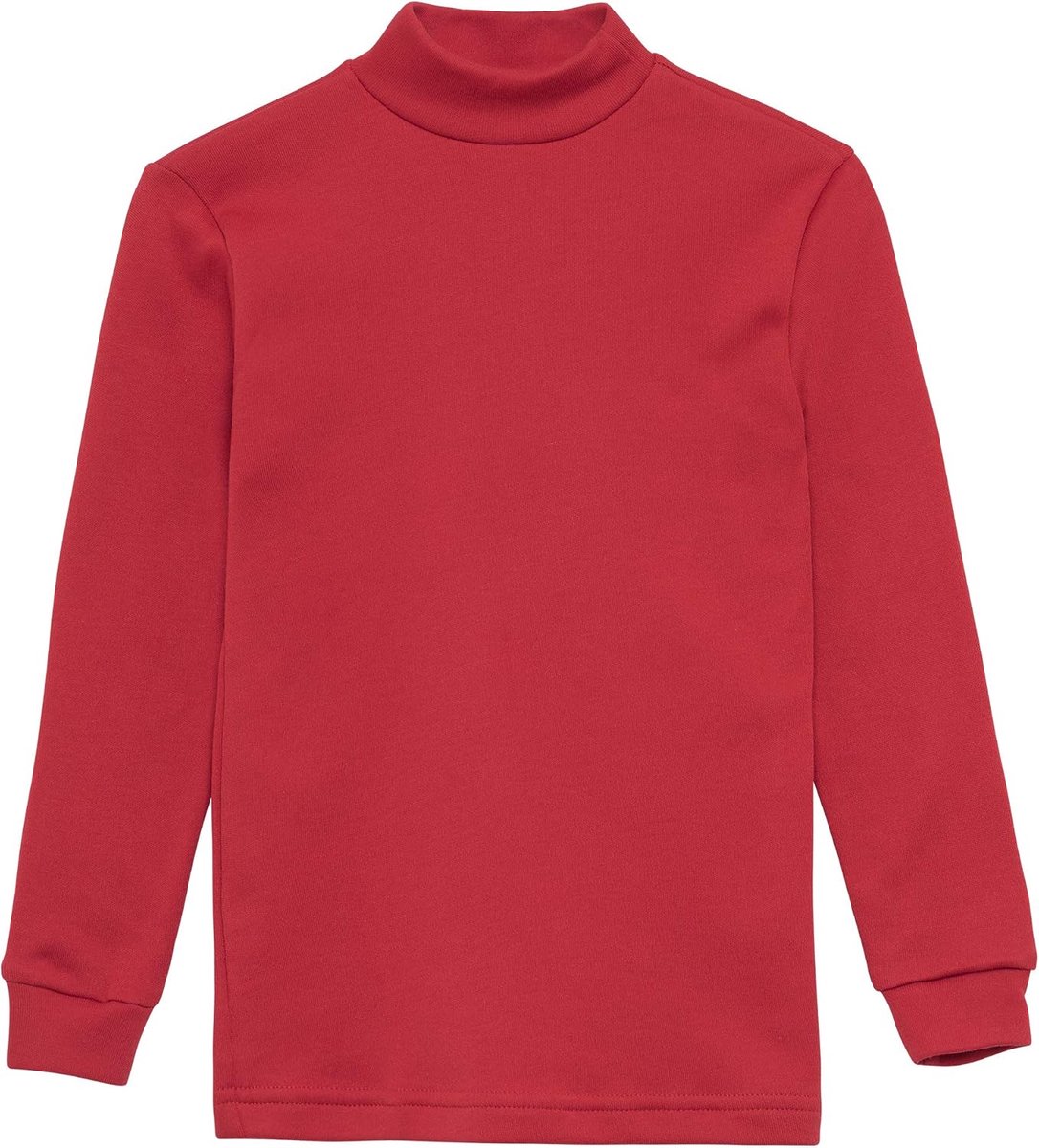 Thermisch T-shirt voor Kinderen – Zacht, Ademend, Halve Hoge Kraag, Lange Mouwen, Effen Kleur