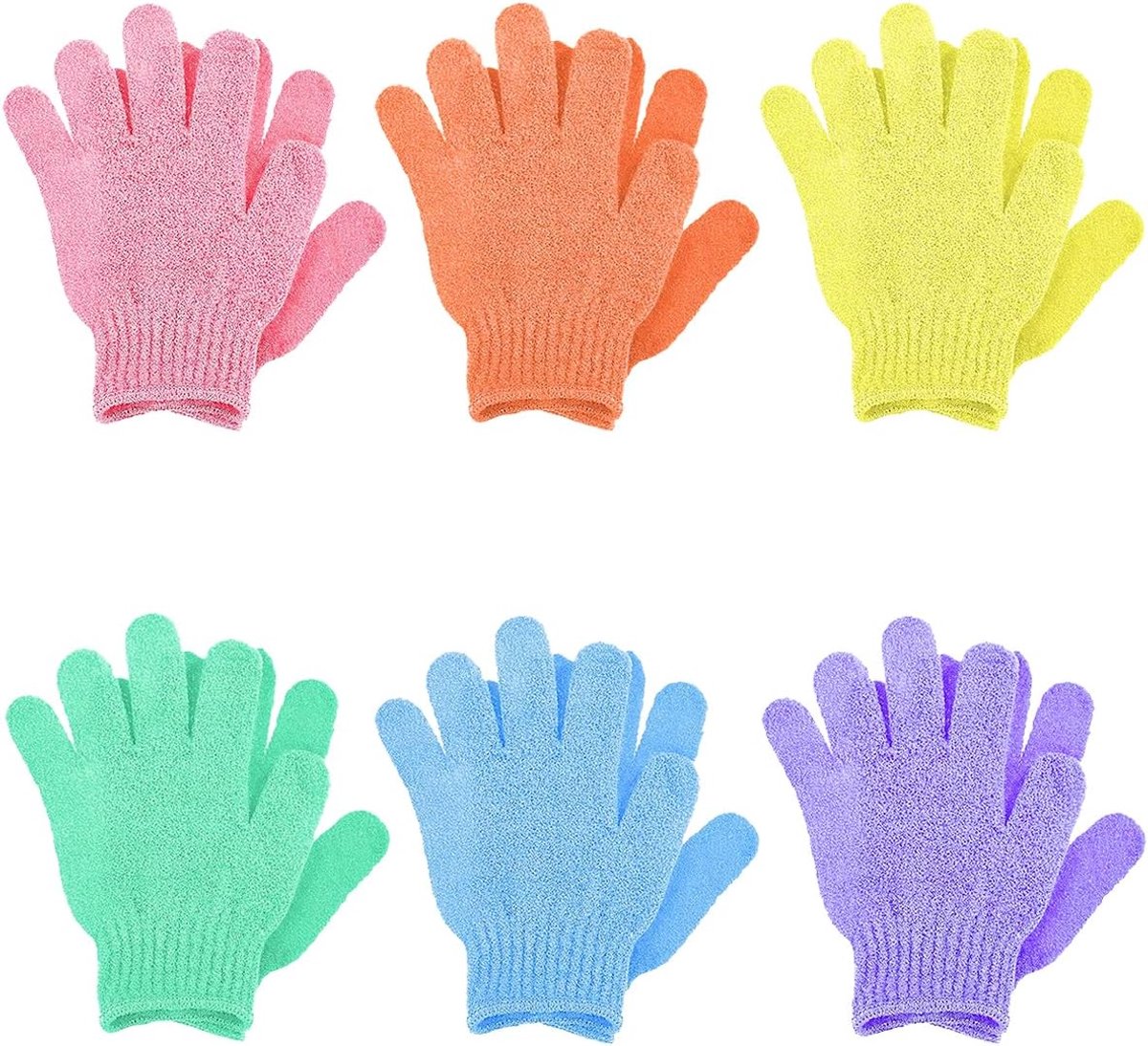 12 Stuks Exfoliërende Handschoenen, Badhandschoenen