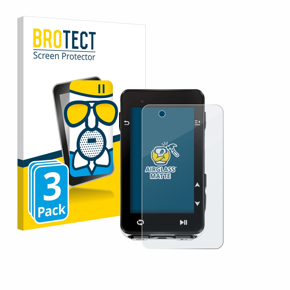 BROTECT - Screenprotector voor iGPSPORT igs630s - Folie Beschermfolie Beschermglas matte 3 Stuks