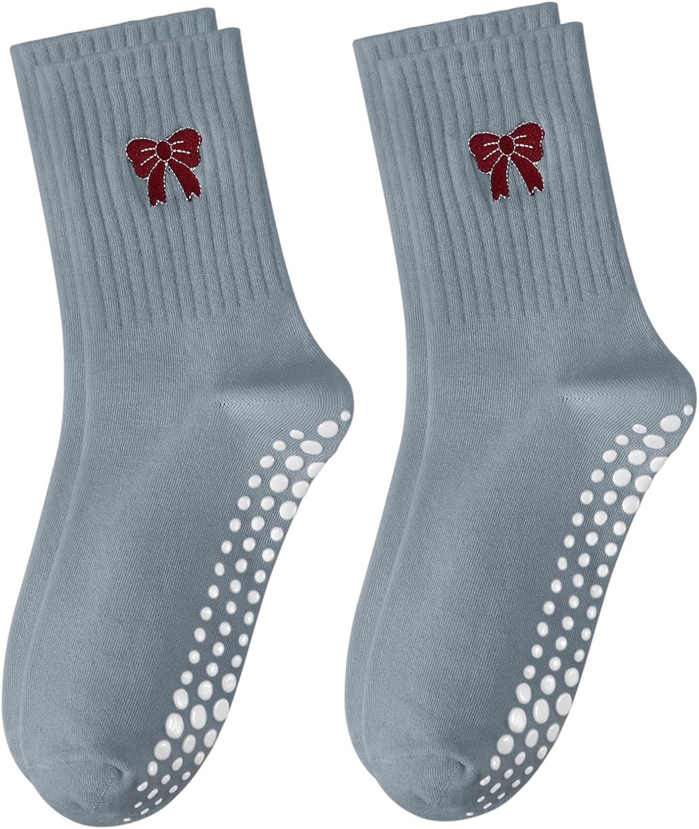 Sokken voor Vrouwen Aardbei Citroen Boog Yoga Antislip Crew Sokken voor Fitness, Ballet, Dans Workout