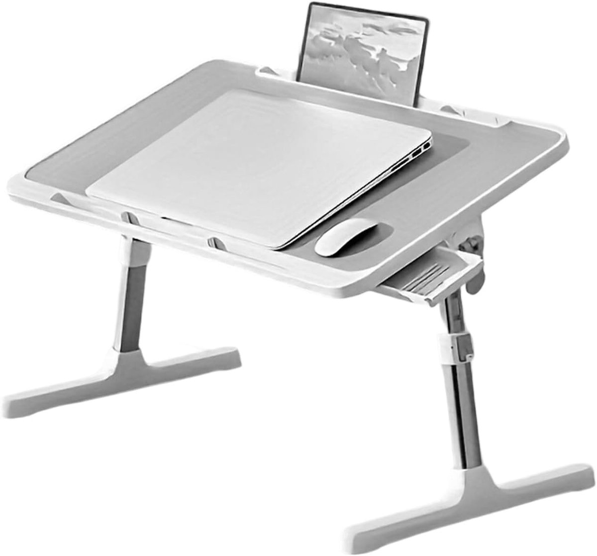 Laptoptafel bed, hoogte-hoek verstelbaar met lade USB voor bank