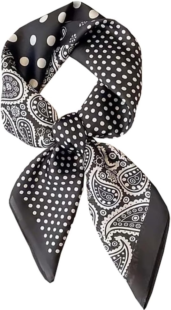 Sjaals dames zwart vierkante sjaal halsdoek haarband polsband geschenken en stoles sjaals
