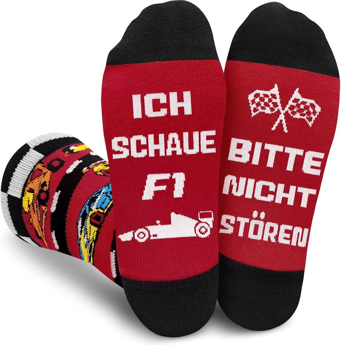 Sokken met spreuk Bitte Nicht Stören - Ich schaue F1, F1 Merch voor racesport-fans, kerst- en voor familie vrienden