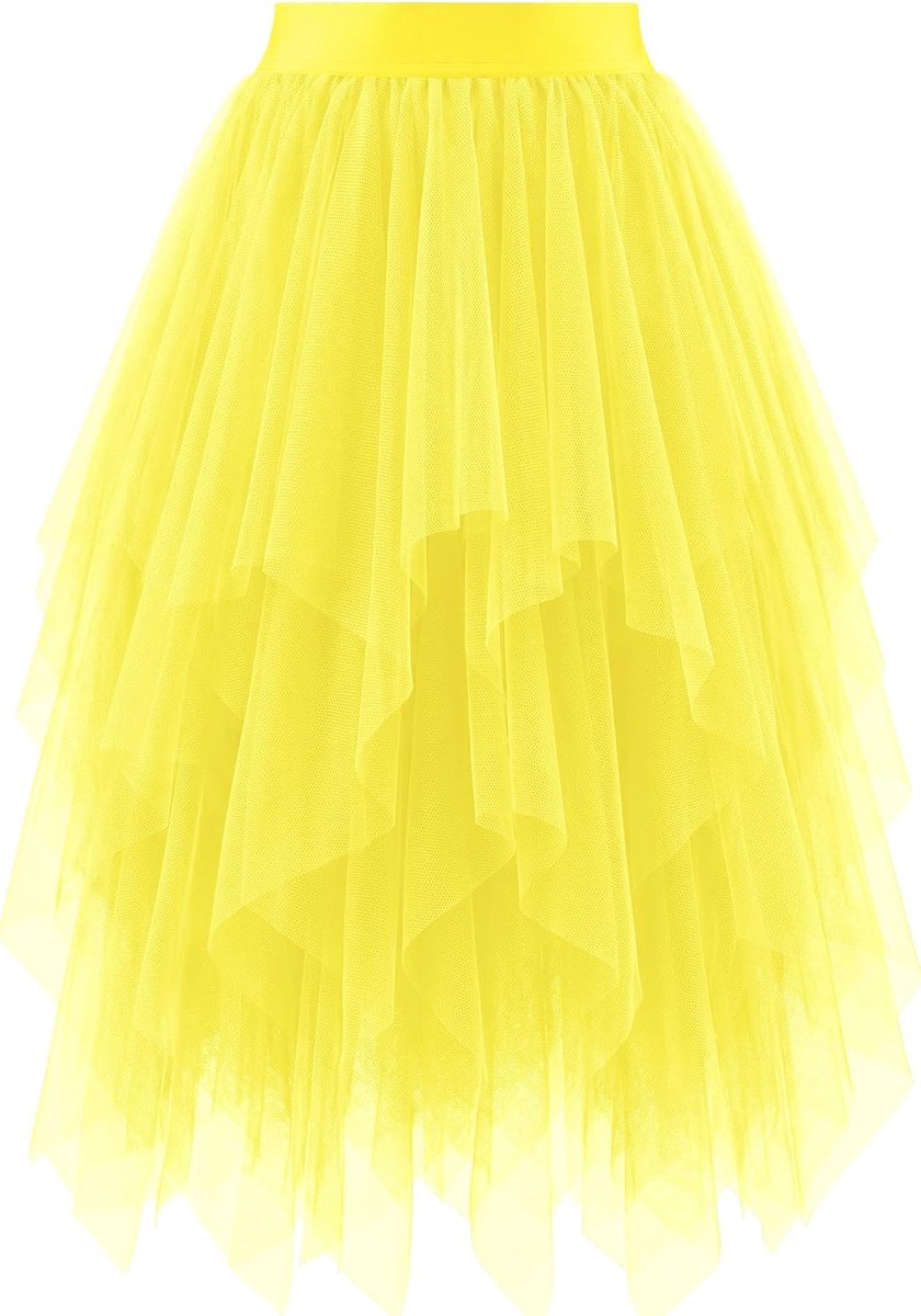 Rokken voor Vrouwen - Trendy Elastische Taille Asymmetrische Tutu Homecoming Halloween A-Lijn Rok