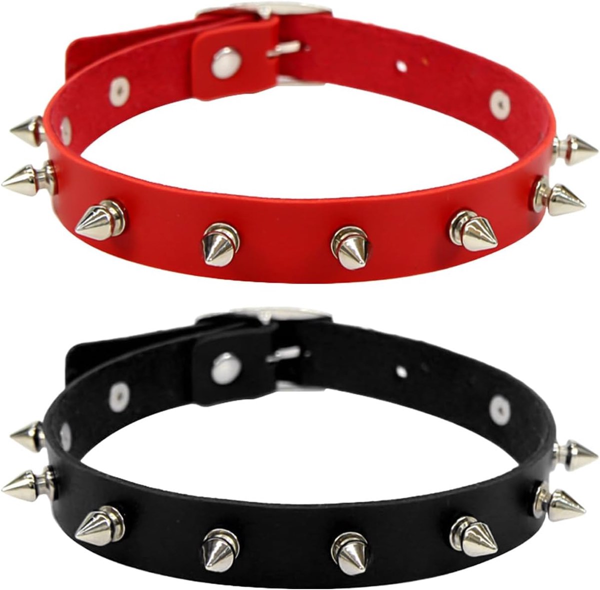 Lederen punkrock kraag unisex cosplay accessoire verstelbaar decoratief