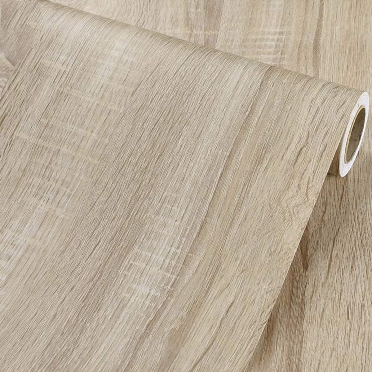 Houten zelfklevende vinyl rol licht houten papieren meubelsticker voor kasten planken kantoor muursticker 40 cm x 3 m