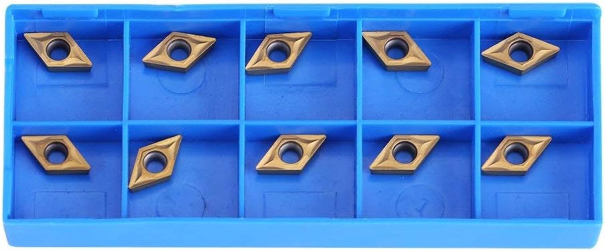 10 Stks/Set CNC Carbide Insert, Draaibank Frezen Inserts Draaigereedschappen met Case DCMT070204 US735 DCMT51.51 Cutter voor Normale RVS Machine