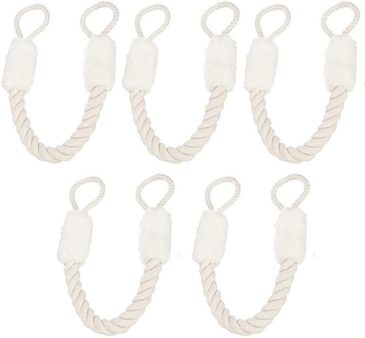 Klembescherming, 2 stuks deurkabelklinken, deurstopper, touwen, klembescherming voor deuren, deurkoord, deurgreep, bescherming 60 cm, voor bescherming van vingers en huisdieren, wit