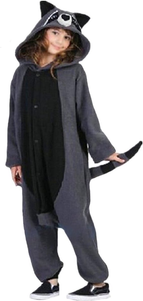Wotogold Dieren Wasbeer Pyjama Unisex Volwassen Cosplay Kostuums