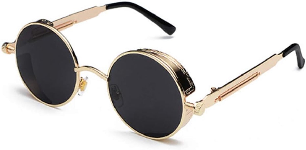Zonnebril Man Vrouw Ronde Retro Wijnoogst Cirkelstijl Zonnebril Gekleurd Metalen Frame Bril Eyewear