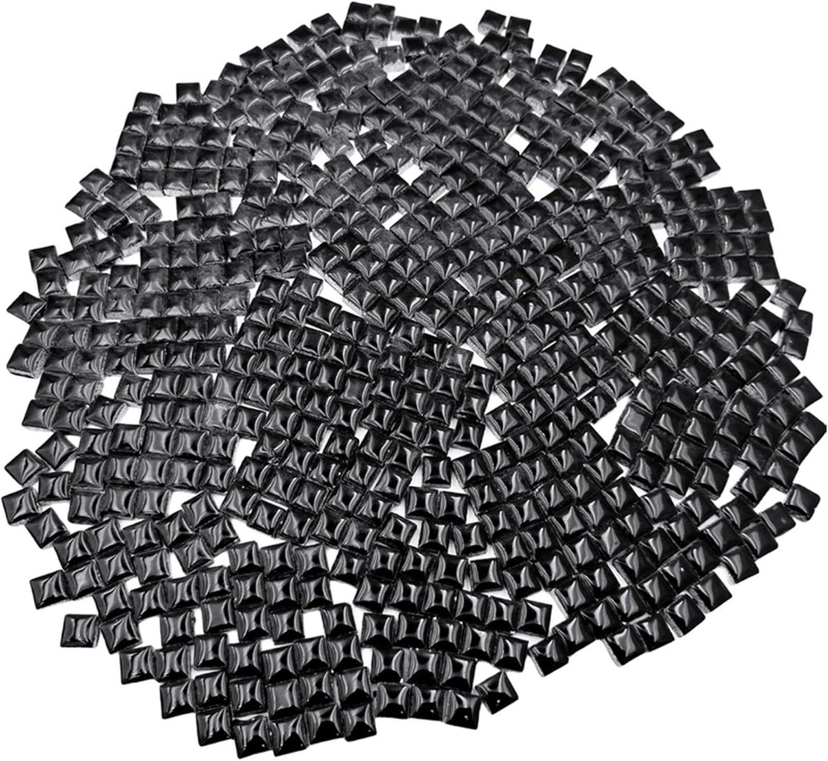Mozaïektegels, 500 stuks 1 x 1 cm handgemaakt maken creatieve micromozaïekstukken voor geliefden doe-het-zelf mozaïekprojecten en huisdecoraties (zwart)