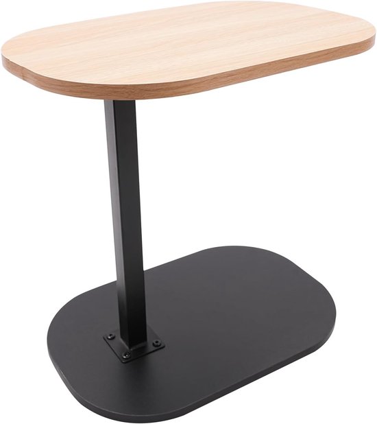 Zijtafel koffietafel, buffet tafel C-vorm, woonkamer en slaapkamer koffietafel houtkleur. — afbeelding 4